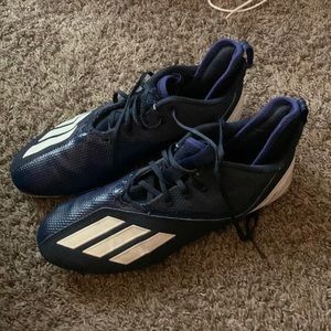 Addidas Football Cleats Size 11 1/2-- Navy Color